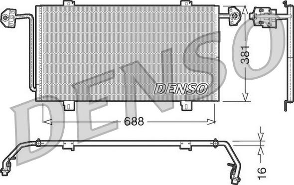 Denso DCN23023 - Кондензатор, климатизация vvparts.bg