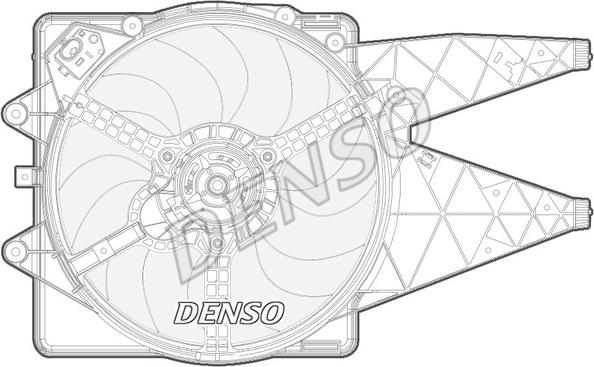 Denso DER09092 - Вентилатор, охлаждане на двигателя vvparts.bg