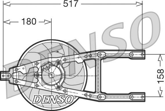 Denso DER09012 - Вентилатор, охлаждане на двигателя vvparts.bg