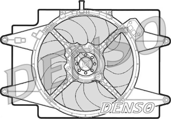 Denso DER01002 - Вентилатор, охлаждане на двигателя vvparts.bg