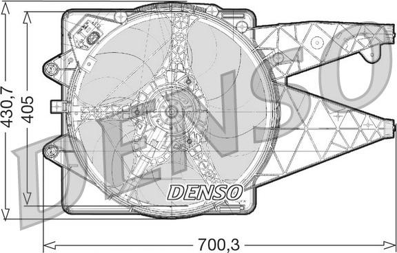 Denso DER01020 - Вентилатор, охлаждане на двигателя vvparts.bg