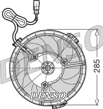 Denso DER02005 - Вентилатор, охлаждане на двигателя vvparts.bg