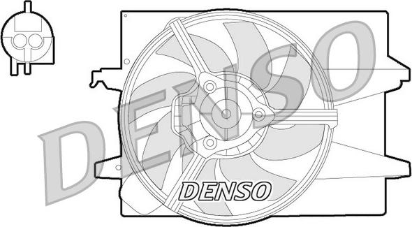 Denso DER10004 - Вентилатор, охлаждане на двигателя vvparts.bg