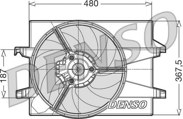 Denso DER10001 - Вентилатор, охлаждане на двигателя vvparts.bg