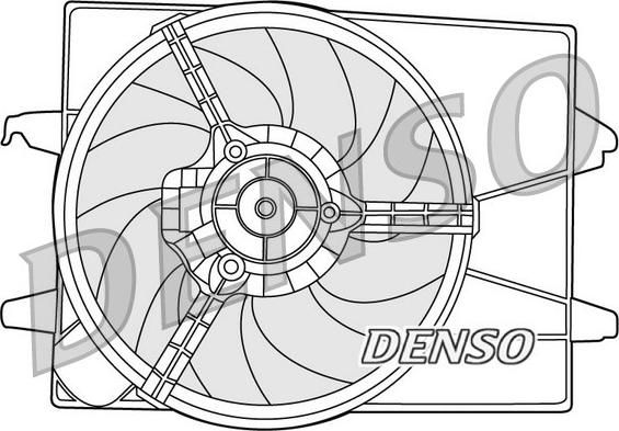 Denso DER10003 - Вентилатор, охлаждане на двигателя vvparts.bg