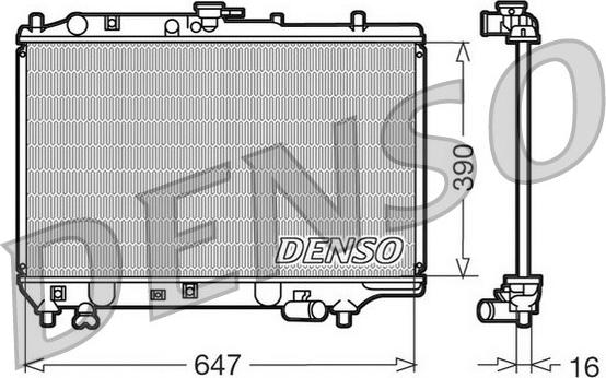 Denso DRM44006 - Радиатор, охлаждане на двигателя vvparts.bg