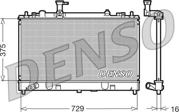 Denso DRM44011 - Радиатор, охлаждане на двигателя vvparts.bg