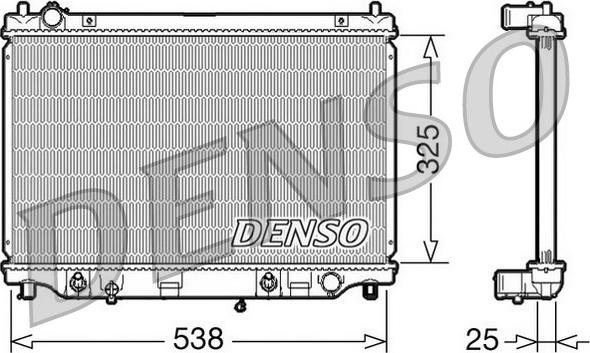 Denso DRM44017 - Радиатор, охлаждане на двигателя vvparts.bg