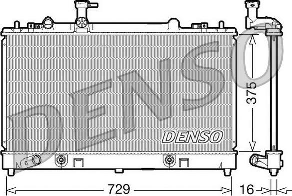 Denso DRM44024 - Радиатор, охлаждане на двигателя vvparts.bg