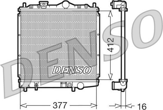 Denso DRM45001 - Радиатор, охлаждане на двигателя vvparts.bg