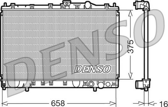 Denso DRM45002 - Радиатор, охлаждане на двигателя vvparts.bg