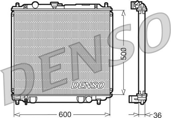 Denso DRM45014 - Радиатор, охлаждане на двигателя vvparts.bg