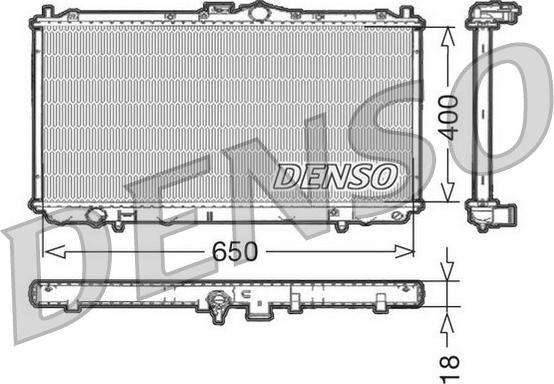 Denso DRM45010 - Радиатор, охлаждане на двигателя vvparts.bg