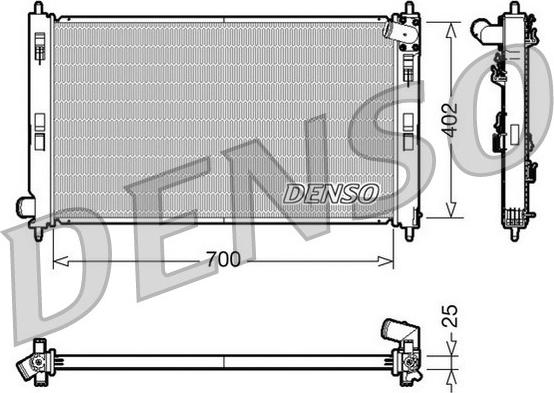 Denso DRM45032 - Радиатор, охлаждане на двигателя vvparts.bg