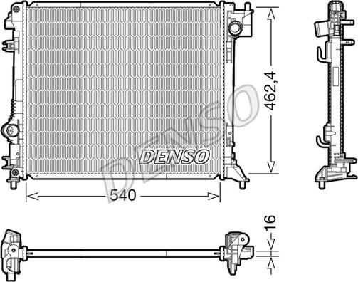 Denso DRM46063 - Радиатор, охлаждане на двигателя vvparts.bg