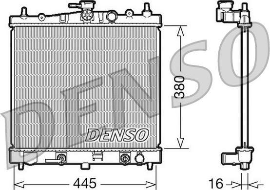 Denso DRM46021 - Радиатор, охлаждане на двигателя vvparts.bg