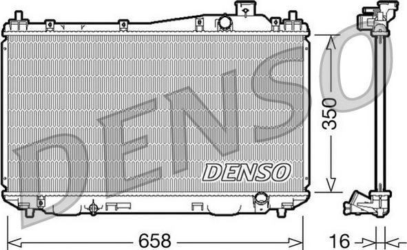 Denso DRM40009 - Радиатор, охлаждане на двигателя vvparts.bg