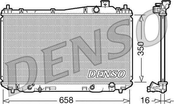 Denso DRM40008 - Радиатор, охлаждане на двигателя vvparts.bg