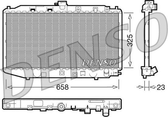 Denso DRM40002 - Радиатор, охлаждане на двигателя vvparts.bg