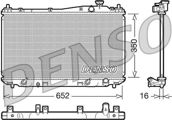 Denso DRM40019 - Радиатор, охлаждане на двигателя vvparts.bg