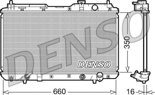 Denso DRM40010 - Радиатор, охлаждане на двигателя vvparts.bg