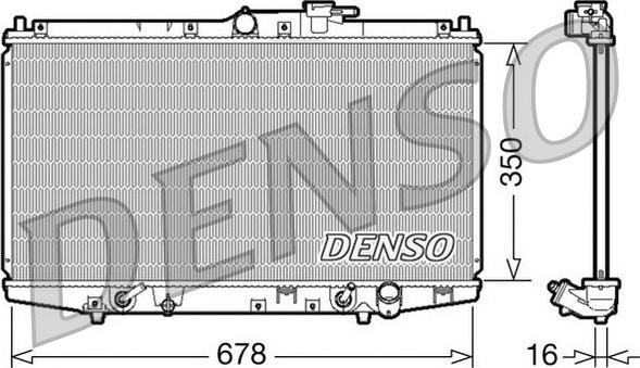 Denso DRM40020 - Радиатор, охлаждане на двигателя vvparts.bg