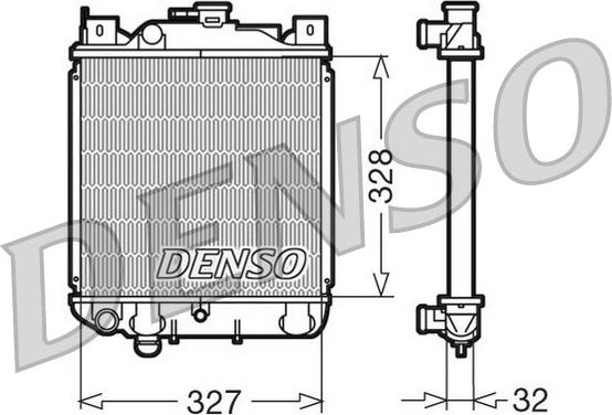 Denso DRM47006 - Радиатор, охлаждане на двигателя vvparts.bg