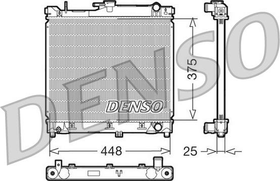 Denso DRM47014 - Радиатор, охлаждане на двигателя vvparts.bg