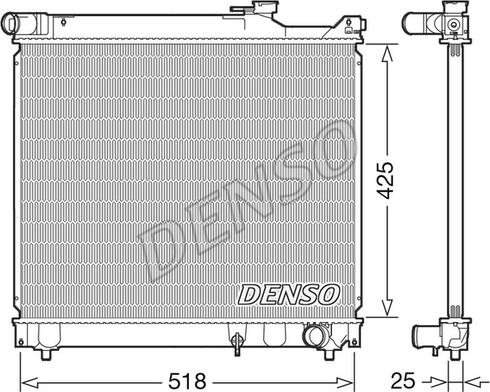 Denso DRM47037 - Радиатор, охлаждане на двигателя vvparts.bg