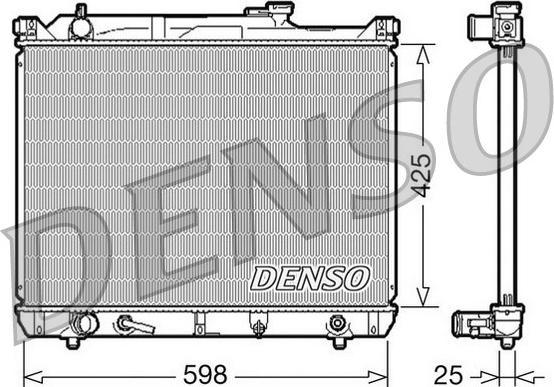 Denso DRM47021 - Радиатор, охлаждане на двигателя vvparts.bg