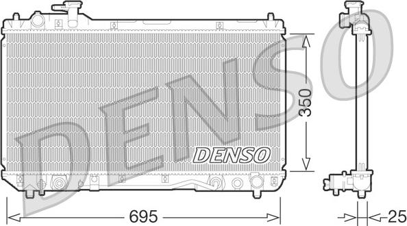 Denso DRM50063 - Радиатор, охлаждане на двигателя vvparts.bg