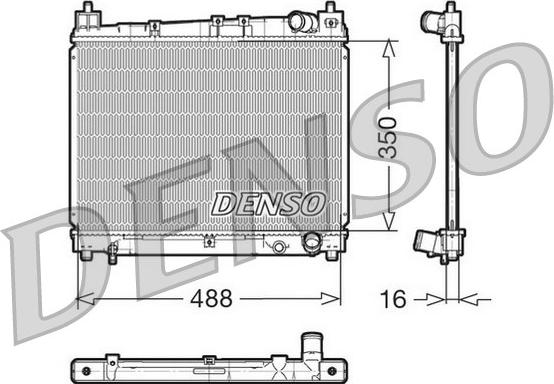 Denso DRM50006 - Радиатор, охлаждане на двигателя vvparts.bg