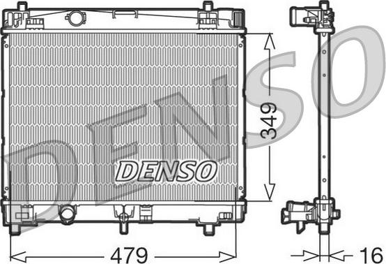 Denso DRM50003 - Радиатор, охлаждане на двигателя vvparts.bg