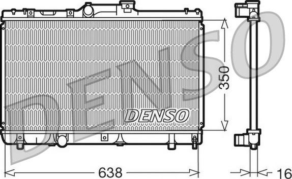 Denso DRM50013 - Радиатор, охлаждане на двигателя vvparts.bg