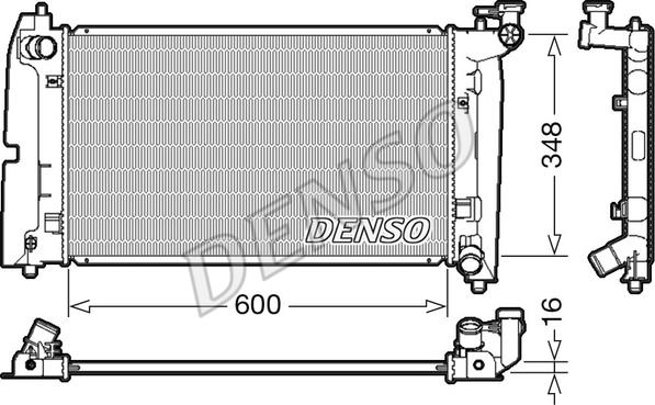 Denso DRM50085 - Радиатор, охлаждане на двигателя vvparts.bg