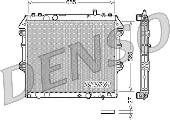 Denso DRM50039 - Радиатор, охлаждане на двигателя vvparts.bg