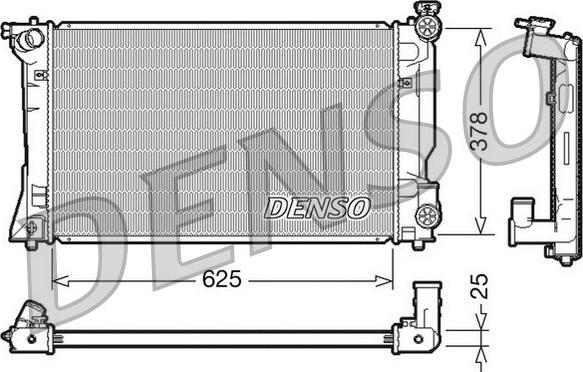 Denso DRM50035 - Радиатор, охлаждане на двигателя vvparts.bg