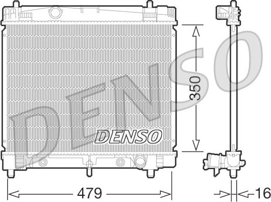 Denso DRM50070 - Радиатор, охлаждане на двигателя vvparts.bg