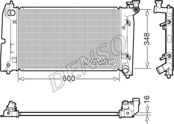 Denso DRM50142 - Радиатор, охлаждане на двигателя vvparts.bg