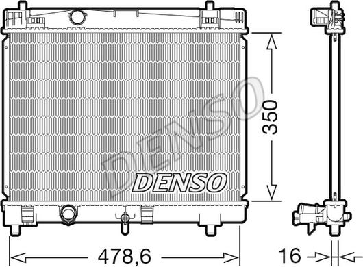 Denso DRM50103 - Радиатор, охлаждане на двигателя vvparts.bg