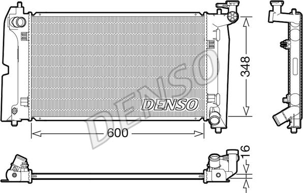 Denso DRM50110 - Радиатор, охлаждане на двигателя vvparts.bg