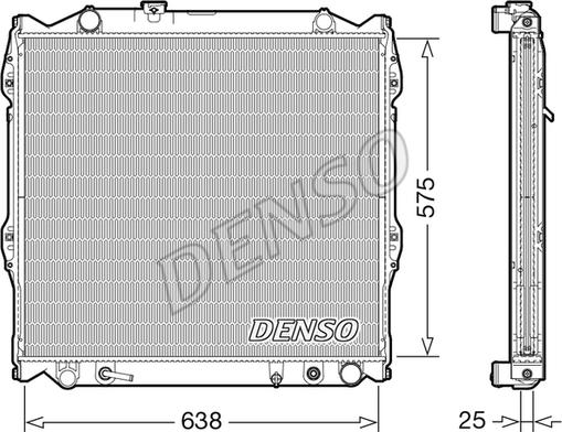 Denso DRM50138 - Радиатор, охлаждане на двигателя vvparts.bg