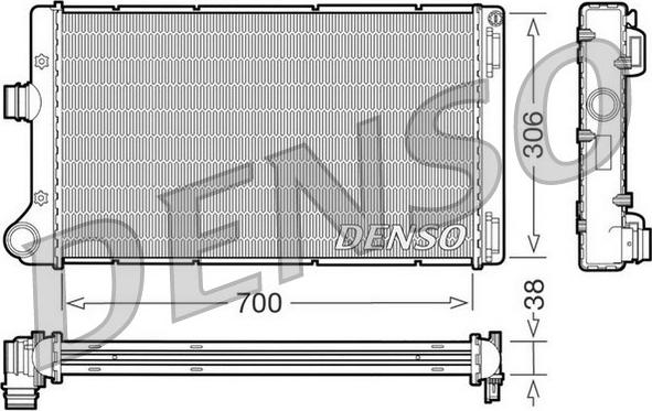 Denso DRM09099 - Радиатор, охлаждане на двигателя vvparts.bg