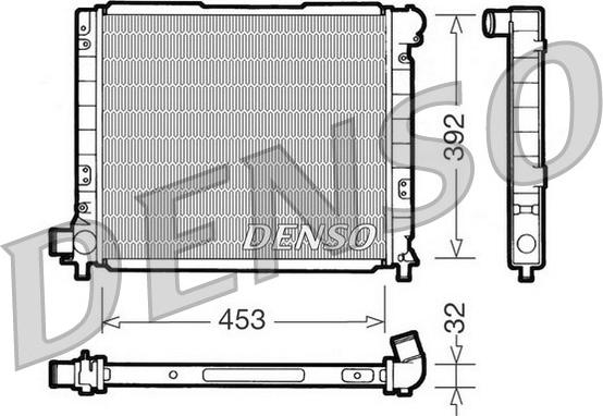 Denso DRM09051 - Радиатор, охлаждане на двигателя vvparts.bg