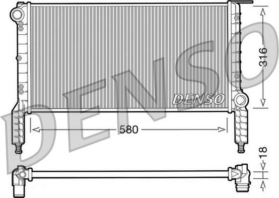 Denso DRM09064 - Радиатор, охлаждане на двигателя vvparts.bg