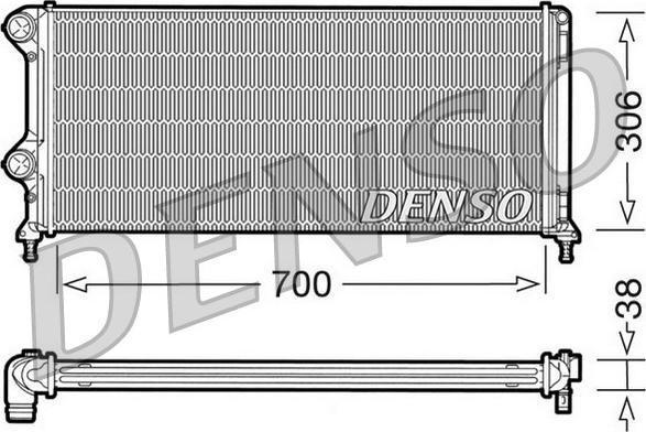 Denso DRM09060 - Радиатор, охлаждане на двигателя vvparts.bg