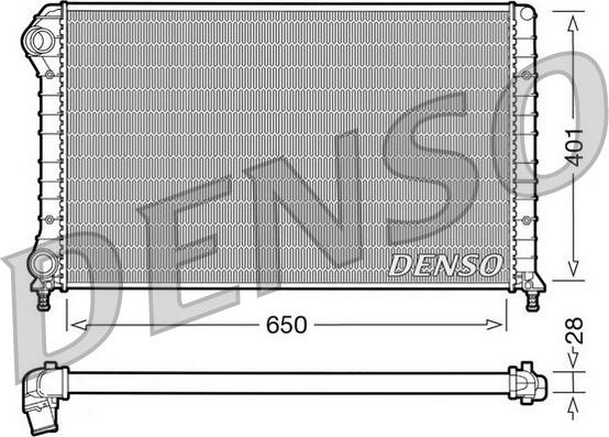 Denso DRM09061 - Радиатор, охлаждане на двигателя vvparts.bg