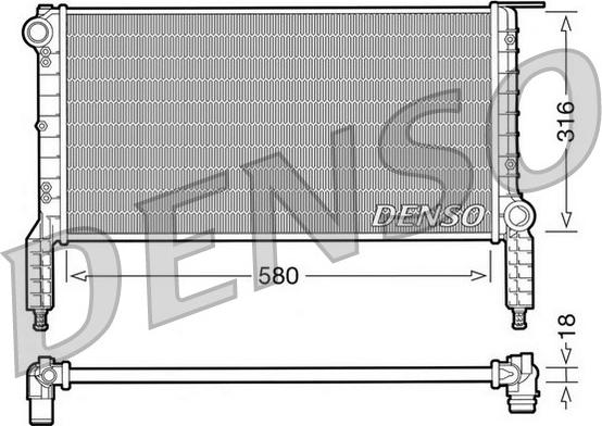 Denso DRM09063 - Радиатор, охлаждане на двигателя vvparts.bg