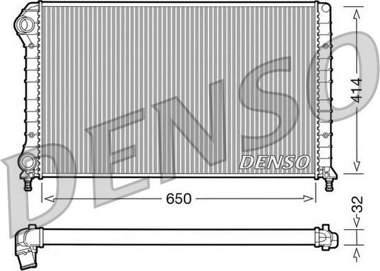 Denso DRM09062 - Радиатор, охлаждане на двигателя vvparts.bg