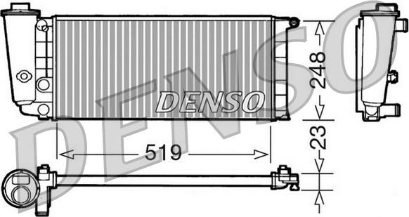 Denso DRM09080 - Радиатор, охлаждане на двигателя vvparts.bg